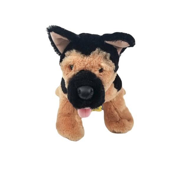 Build-A-Bear Workshop German Shepherd Perky Ears Stuffed Animal Black Tan Toy - Picture 1 of 9
